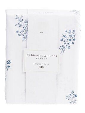 CABBAGES & ROSES 200tc Cotton Percale Floral Sheet Set